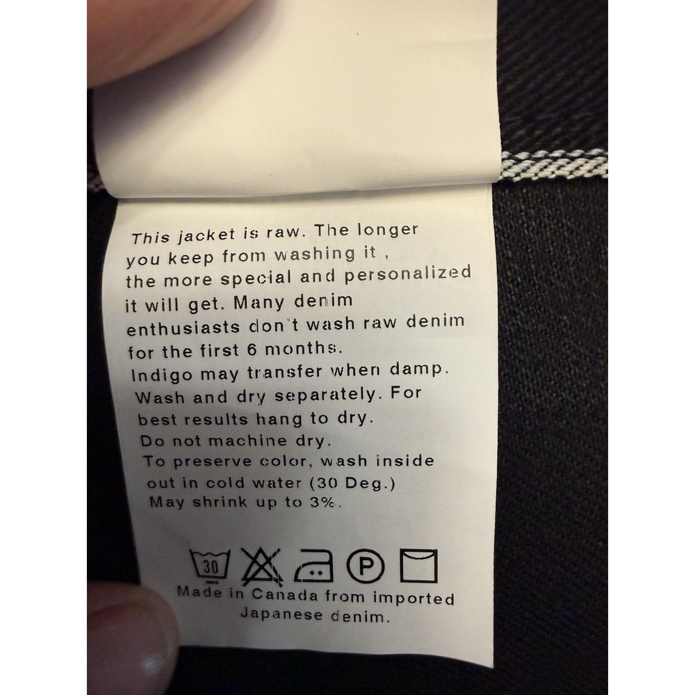 Naked & Famous Denim Jacket L NWOT Left Hand Twill Midnight Edition Raw Japan - Picture 10 of 13